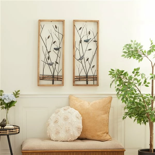 Buy 😍 Grayson Lane 13-in x 32-in Black Metal Farmhouse Wall Decor - Set of 2 🛒 2 Buy 😍 Grayson Lane 13-in x 32-in Black Metal Farmhouse Wall Decor - Set of 2 🛒 - Image 2