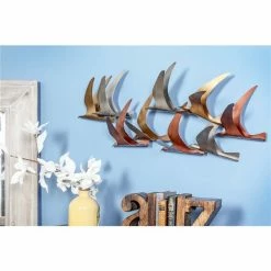 Discount 😍 Grayson Lane 38-in x 14-in Multicoloured Metal Coastal Birds Wall Decor 🎁 -GRAYSON LANE Sales 2022 330940725 AlternateImage2 l