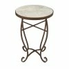 Buy 🛒 Grayson Lane 23-in x 16-in Cream Granite/Marble Round Accent Table 🧨
