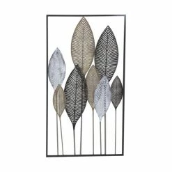 New ❤️ Grayson Lane 20-in x 37-in Black Metal Farmhouse Floral Wall Decor 🔥
