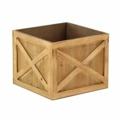Wholesale 🌟 Grayson Lane 16-in x 12-in Farmhouse Brown Wood Planters - Set of 3 🤩 -GRAYSON LANE Sales 2022 330940734 AlternateImage5 l