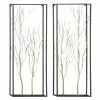 Cheapest ❤️ Grayson Lane 13-in x 36-in Gold Metal Glam Floral Wall Decor - Set of 2 🔥