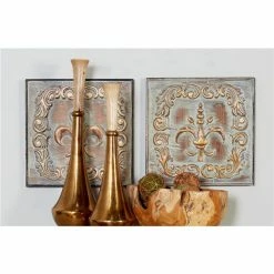 Coupon 😀 Grayson Lane 16-in x 16-in Brass Metal Rustic Wall Decor - Set of 4 🥰 -GRAYSON LANE Sales 2022 330940744 AlternateImage3 l