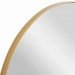 Hot Sale 🔔 Grayson Lane 24-in x 24-in Round Gold Contemporary Framed Wall Mirror ❤️ -GRAYSON LANE Sales 2022 330940747 AlternateImage3 l