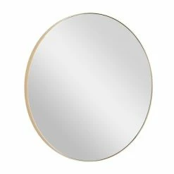 Hot Sale 🔔 Grayson Lane 24-in x 24-in Round Gold Contemporary Framed Wall Mirror ❤️ -GRAYSON LANE Sales 2022 330940747 AlternateImage5 l