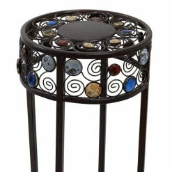 Discount 💯 Grayson Lane 28-in Black Outdoor Round Cast Iron Plant Stands - Set of 3 💯 -GRAYSON LANE Sales 2022 330940751 AlternateImage4 l