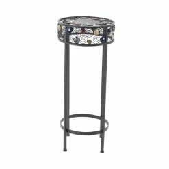 Discount 💯 Grayson Lane 28-in Black Outdoor Round Cast Iron Plant Stands - Set of 3 💯 -GRAYSON LANE Sales 2022 330940751 AlternateImage5 l