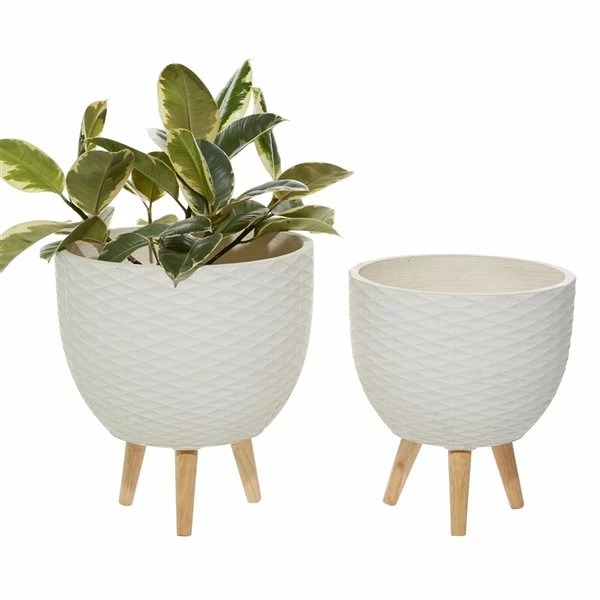Best Pirce π€© Grayson Lane 14.5-in x 15.7-in White Ceramic Planters - Set of 2 β 1 Best Pirce π€© Grayson Lane 14.5-in x 15.7-in White Ceramic Planters - Set of 2 β