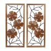 Top 10 🌟 Grayson Lane 14-in x 32-in Rust Teak Wooden Contemporary Style Wall Decor - Set of 2 🎁