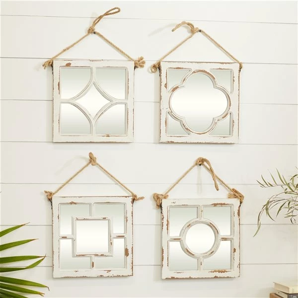 Deals ๐ Grayson Lane 12-in x 12-in White Square Framed Wall Mirror - Set of 4 ๐ 2 Deals ๐ Grayson Lane 12-in x 12-in White Square Framed Wall Mirror - Set of 4 ๐ - Image 2