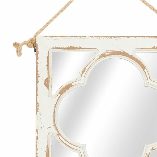 Deals ๐ Grayson Lane 12-in x 12-in White Square Framed Wall Mirror - Set of 4 ๐ 4 Deals ๐ Grayson Lane 12-in x 12-in White Square Framed Wall Mirror - Set of 4 ๐ - Image 4