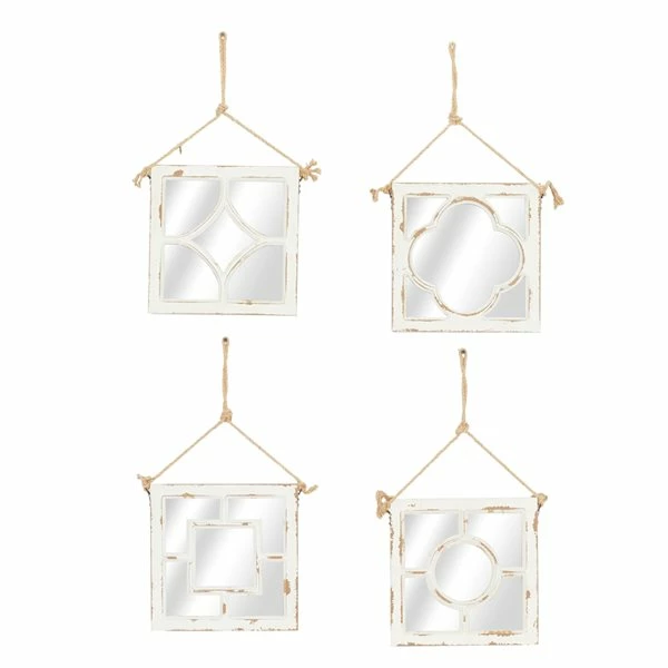 Deals ๐ Grayson Lane 12-in x 12-in White Square Framed Wall Mirror - Set of 4 ๐ 1 Deals ๐ Grayson Lane 12-in x 12-in White Square Framed Wall Mirror - Set of 4 ๐