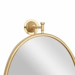 Best reviews of 😉 Grayson Lane 15-in x 29-in Oval Gold Contemporary Framed Wall Mirror ⭐ -GRAYSON LANE Sales 2022 330940769 AlternateImage3 l