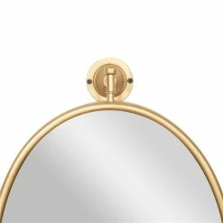 Best reviews of 😉 Grayson Lane 15-in x 29-in Oval Gold Contemporary Framed Wall Mirror ⭐ -GRAYSON LANE Sales 2022 330940769 AlternateImage4 l