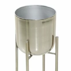 Flash Sale 🌟 Grayson Lane 11-in x 22-in Silver Metal Planters - Set of 2 💯 -GRAYSON LANE Sales 2022 330940770 AlternateImage4 l