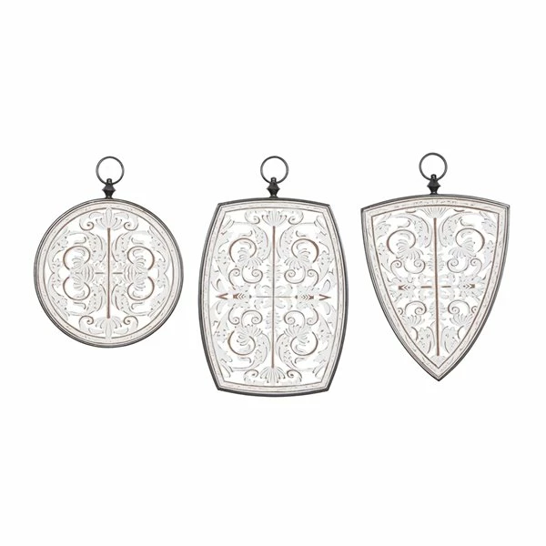 Wholesale 🧨 Grayson Lane 23-in x 24-in x 19-in White Wooden Farmhouse Wall Decor - Set of 3 🎉 1 Wholesale 🧨 Grayson Lane 23-in x 24-in x 19-in White Wooden Farmhouse Wall Decor - Set of 3 🎉