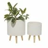 Wholesale ❤️ Grayson Lane 12.50-in x 15.95-in White Ceramic Planters - Set of 2 😉