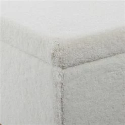 Outlet ⭐ Grayson Lane Modern White Fur and Wood Square Integrated Storage Ottoman 🛒 -GRAYSON LANE Sales 2022 330940784 AlternateImage4 l