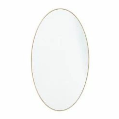 Outlet ๐ Grayson Lane 32-in x 18-in Oval Gold Contemporary Framed Wall Mirror ๐ฅฐ