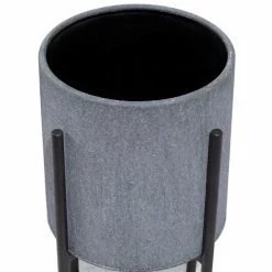 Hot Sale 🔥 Grayson Lane 19-in x 23-in Grey Metal Planters - Set of 2 ✨ -GRAYSON LANE Sales 2022 330940789 AlternateImage3 l