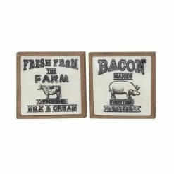 Discount 🥰 Grayson Lane 18-in x 18-in Black Metal Farmhouse Sign Wall Decor - Set of 2 😍 -GRAYSON LANE Sales 2022 330940792 AlternateImage7 l