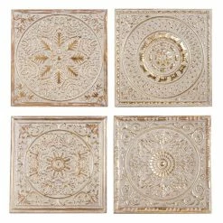 Best deal 🎉 Grayson Lane 17-in x 17-in Gold Metal Eclectic Wall Decor - Set of 4 😍