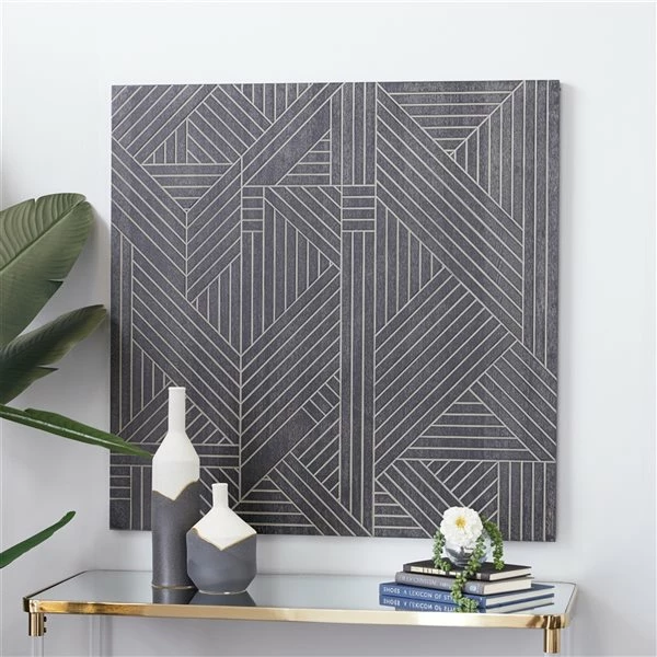 Coupon ๐ Grayson Lane 39-in x 39-in x 1-in Black Wooden Modern Wall Decor โญ 2 Coupon ๐ Grayson Lane 39-in x 39-in x 1-in Black Wooden Modern Wall Decor โญ - Image 2