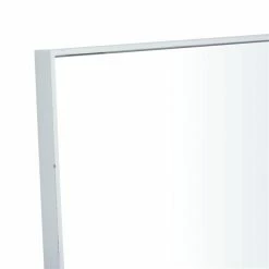Best deal ⌛ Grayson Lane 30-in x 14-in Rectangle White Contemporary Framed Wall Mirror 👏 -GRAYSON LANE Sales 2022 330940803 AlternateImage3 l