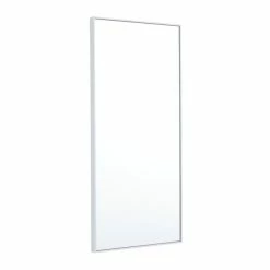 Best deal ⌛ Grayson Lane 30-in x 14-in Rectangle White Contemporary Framed Wall Mirror 👏 -GRAYSON LANE Sales 2022 330940803 AlternateImage5 l