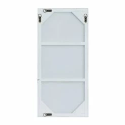 Best deal ⌛ Grayson Lane 30-in x 14-in Rectangle White Contemporary Framed Wall Mirror 👏 -GRAYSON LANE Sales 2022 330940803 AlternateImage7 l