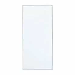 Best deal ⌛ Grayson Lane 30-in x 14-in Rectangle White Contemporary Framed Wall Mirror 👏