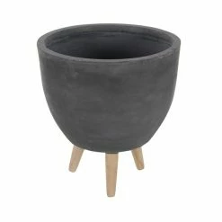 Outlet 😍 Grayson Lane 15-in x 16-in Contemporary Grey Clay Planters - Set of 3 🤩 -GRAYSON LANE Sales 2022 330940804 AlternateImage5 l