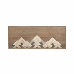 Buy 😉 Grayson Lane 15-in x 39-in Brown Wooden Farmhouse Abstract Wall Decor 🥰