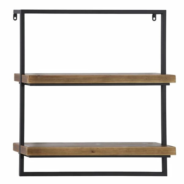 New ✔️ Grayson Lane 24-in x 26-in Brown Metal and Wood Industrial Wall Shelves ❤️ 1 New ✔️ Grayson Lane 24-in x 26-in Brown Metal and Wood Industrial Wall Shelves ❤️