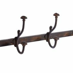 Cheap ⌛ Grayson Lane 39-in x 13-in Brown Industrial Wood Wall Hook Rack with Shelf 😍 -GRAYSON LANE Sales 2022 330940814 AlternateImage3 l