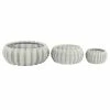Brand new ⭐ Grayson Lane 17-in x 7-in White Stone Low Bowl Planters - Set of 3 🎁