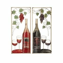 Wholesale 🔔 Grayson Lane 13-in x 32-in Traditional Wall Decor in Gold Metal - Set of 2 💯 -GRAYSON LANE Sales 2022 330940827 AlternateImage7 l