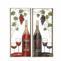 Wholesale 🔔 Grayson Lane 13-in x 32-in Traditional Wall Decor in Gold Metal - Set of 2 💯