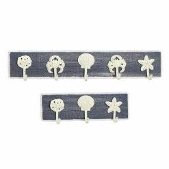 Discount ๐ Grayson Lane 18-in x 6-in White Contemporary Wood Wall Hook Rack - Set of 2 ๐