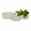 Best deal ❤️ Grayson Lane 17-in x 6-in White Stone Planters - Set of 3 🔥