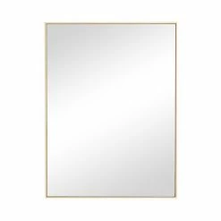 Coupon 🤩 Grayson Lane 24-in x 18-in Rectangle Gold Contemporary Framed Wall Mirror 🤩