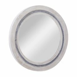 Best reviews of 🎁 Grayson Lane 34-in x 34-in Round White Farmhouse Framed Wall Mirror 🔥 -GRAYSON LANE Sales 2022 330940847 AlternateImage5 l