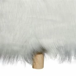 Outlet ⭐ Grayson Lane Modern White Fabric Round Ottoman 🎁 -GRAYSON LANE Sales 2022 330940859 AlternateImage3 l