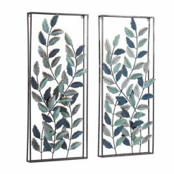 Budget 🛒 Grayson Lane 14-in x 32-in Black Metal Traditional Floral Wall Decor - Set of 2 🔥 -GRAYSON LANE Sales 2022 330940862 AlternateImage7 l
