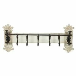 Best deal 👍 Grayson Lane 33-in x 13-in White Vintage Iron Wall Hook Rack ⌛ -GRAYSON LANE Sales 2022 330940868 AlternateImage5 l