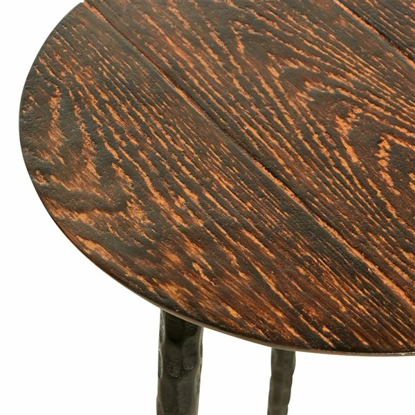 Cheapest 🥰 Grayson Lane 22-in x 15-in Brown Metal Round Accent Table 👏 4 Cheapest 🥰 Grayson Lane 22-in x 15-in Brown Metal Round Accent Table 👏 - Image 4