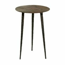 Cheapest 🥰 Grayson Lane 22-in x 15-in Brown Metal Round Accent Table 👏