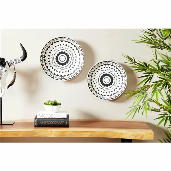 Coupon 😉 Grayson Lane 15-in x 14-in Black Ceramic Eclectic Abstract Wall Decor - Set of 2 🎉 2 Coupon 😉 Grayson Lane 15-in x 14-in Black Ceramic Eclectic Abstract Wall Decor - Set of 2 🎉 - Image 2