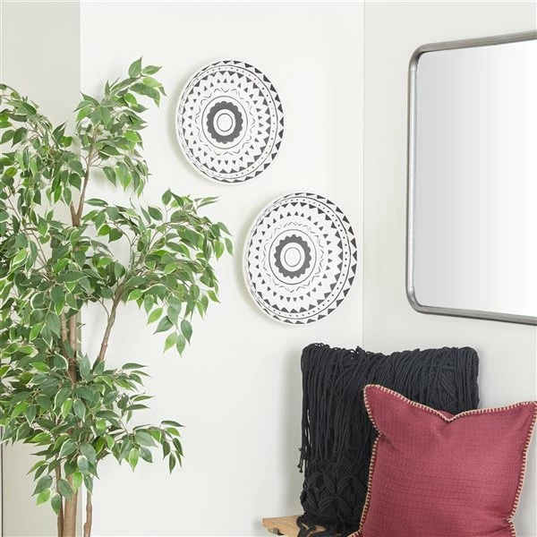 Coupon 😉 Grayson Lane 15-in x 14-in Black Ceramic Eclectic Abstract Wall Decor - Set of 2 🎉 3 Coupon 😉 Grayson Lane 15-in x 14-in Black Ceramic Eclectic Abstract Wall Decor - Set of 2 🎉 - Image 3