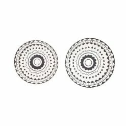 Coupon ๐ Grayson Lane 15-in x 14-in Black Ceramic Eclectic Abstract Wall Decor - Set of 2 ๐